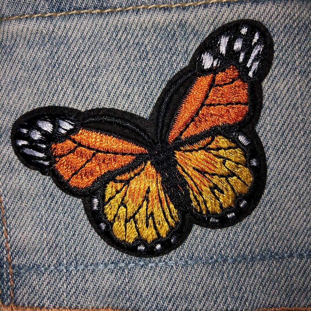 Orange Butterfly Patch Jeans 🦋🍊 - Picture 6 of 10